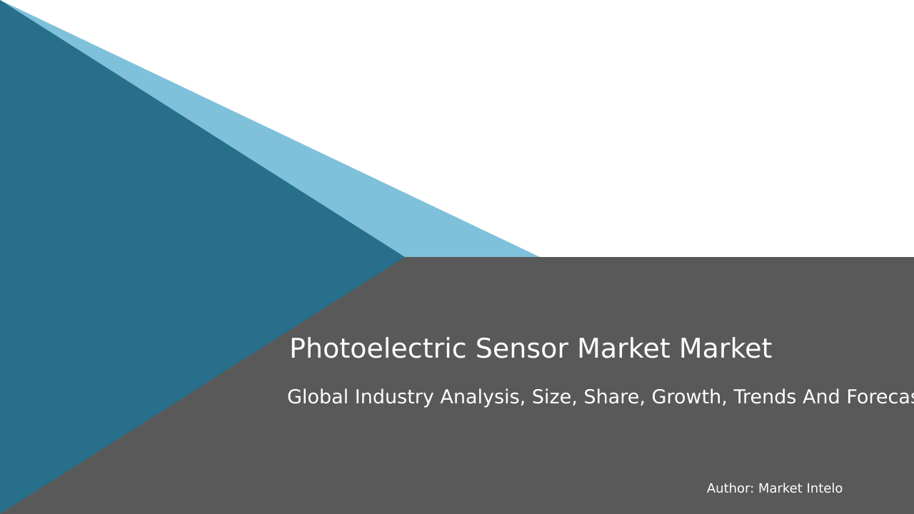 Photoelectric Sensor Market Research Report 2033