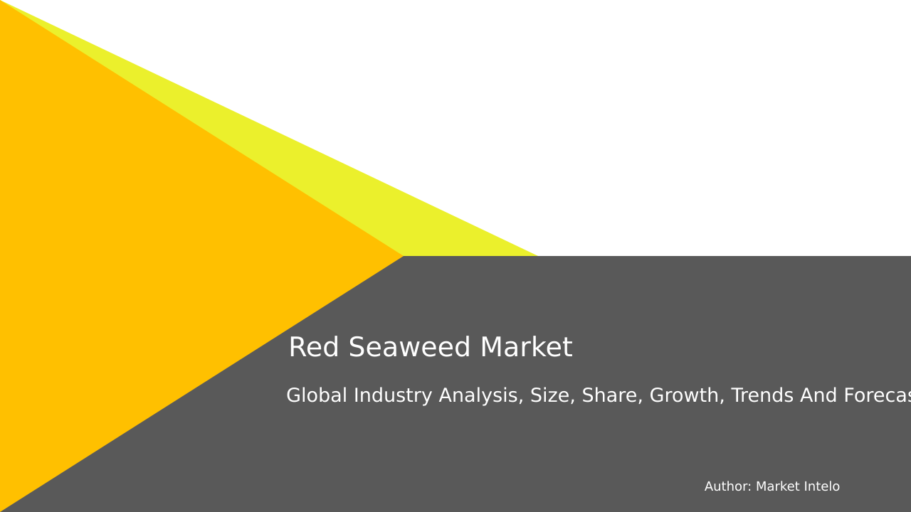 Red Seaweed Market Research Report 2033